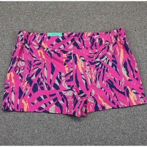 Reel Legends Adventure Shorts Size L Berry Motion Stripes Pull On Zip Pocket